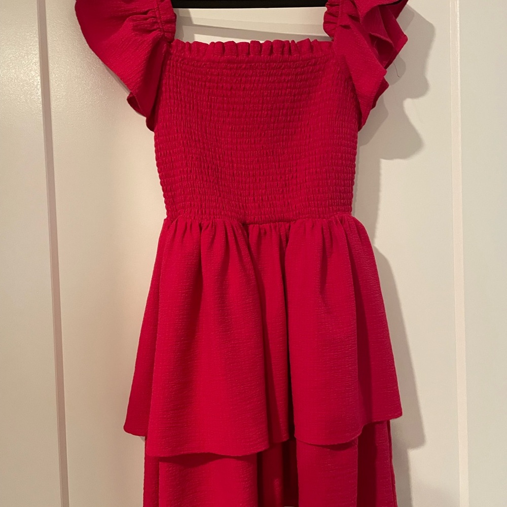 Off The Shoulder Ruffle Tiered Dress